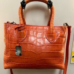 COPY - Furla Croc Crossbody Italian luxury purse.